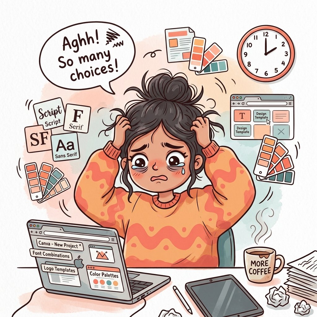 Frustrated spending hours designing on Canva
